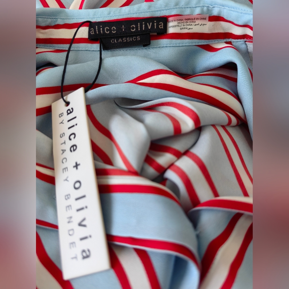 Alice+olivia DIMITRA OVERSIZED BUTTON DOWN - Picture 14 of 15